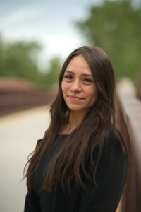 Close-up portrait of Chenoa Sandoval, owner of Earth Maid